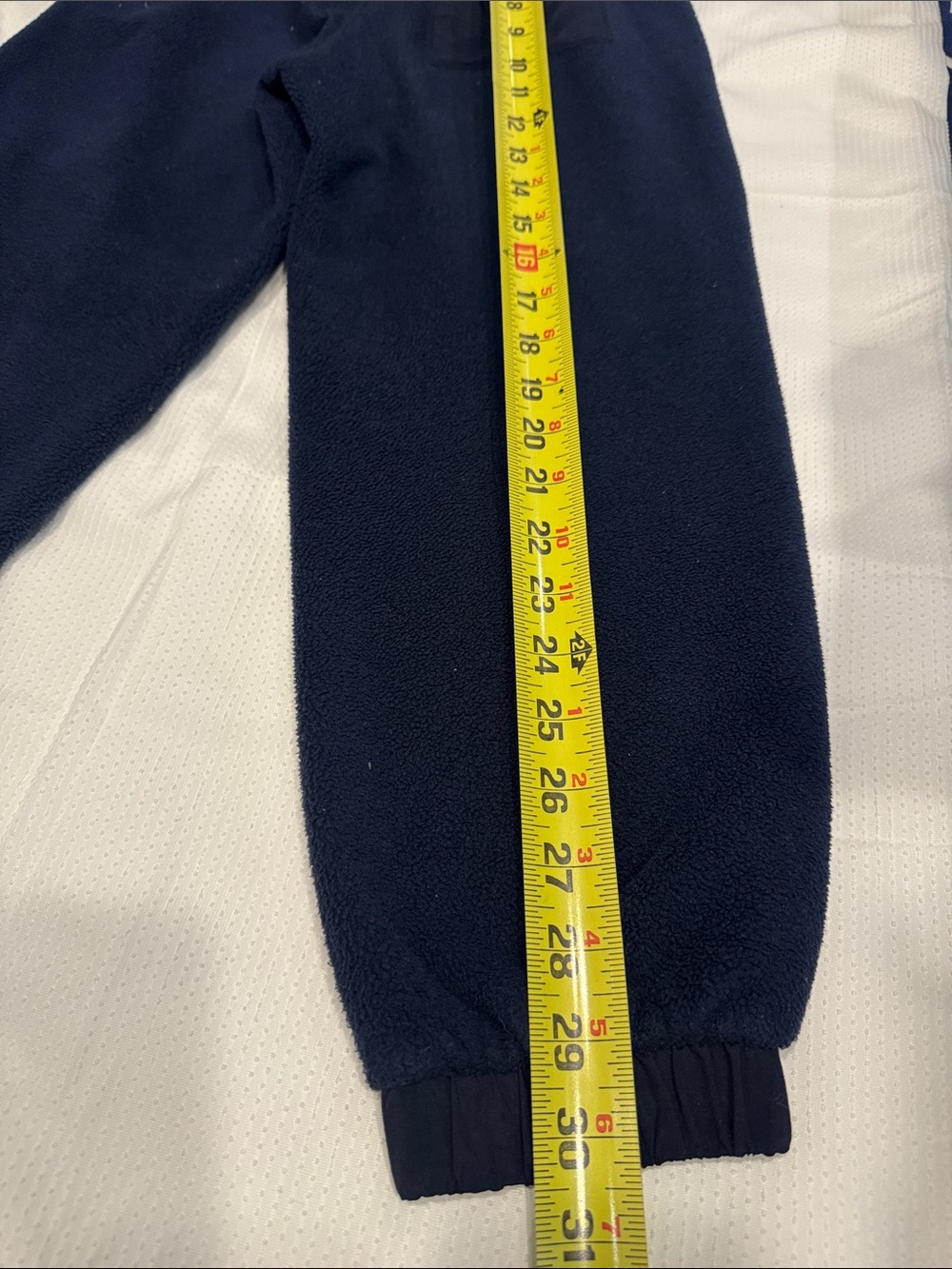 Navy Fleece Utility Pants/Jogger Pants with Orange Drawstring - Picture 8 of 12